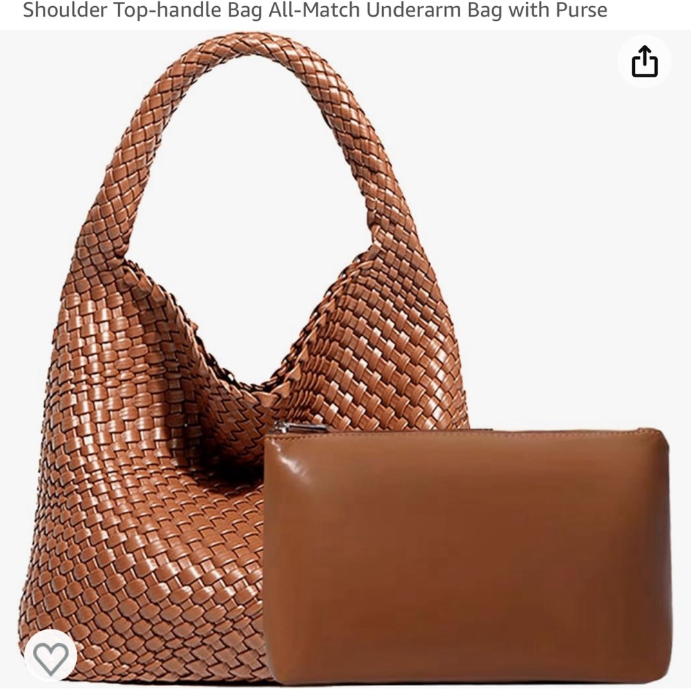 Vegan leather hand woven tote bag brand new - Picture 2 of 4
